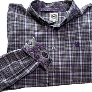 174. Cinch Men's Rodeo Plaid Shirt, Size L